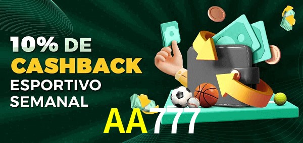 10% de bônus de cashback na AA777