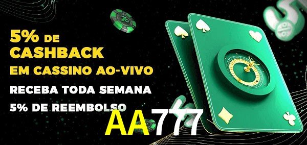 Promoções do cassino ao Vivo AA777